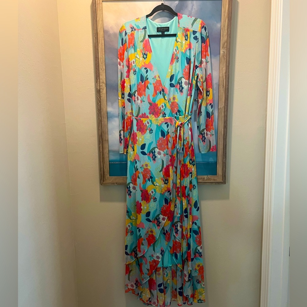 Laundry Shelli Segal Dress Size 16 Floral Long Maxi NWT